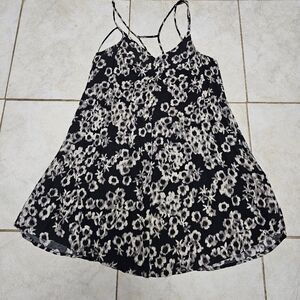 Abercrombie & Fitch Black and White Floral Mini Dress